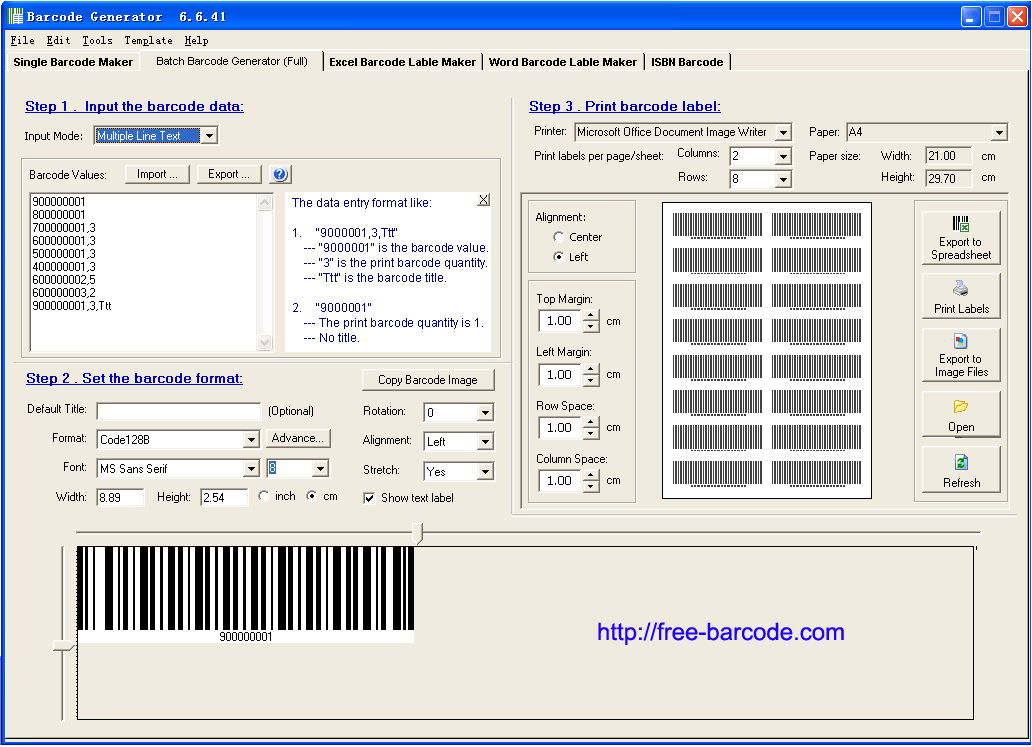 Barcode generator software, free download for mac